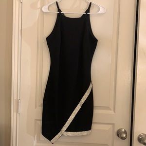 Asymmetrical black dress